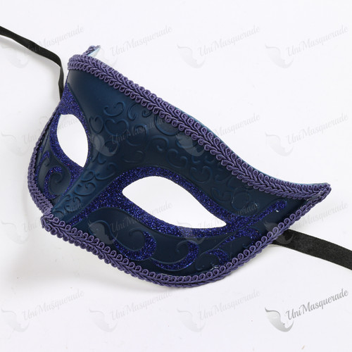 Colombina Venetian Glitter Classic Eye Mask Blue