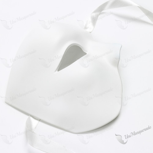 Phantom Venetian Half Face White DIY Masquerade Mask