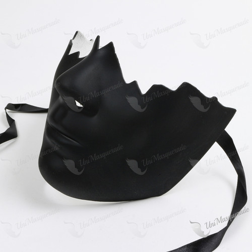 Venetian Half Face Lower Masquerade Mouth Cover Mask Black