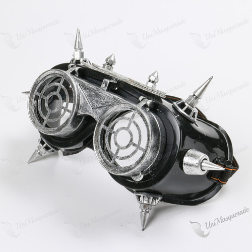 Steampunk Goggles with Spikes Silver