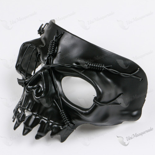 Skull Pirate Tactical Masquerade Mask Black