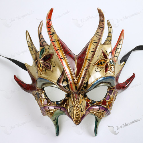 Mythical Fairy Colorfull Magical Masquerade Mask Gold
