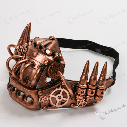 Steampunk Half Lower Jaw Mask - Bronze Copper