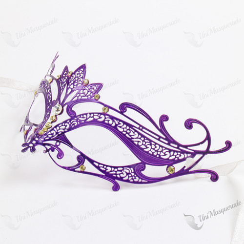 Venetian Princess Masquerade Eye Mask Purple