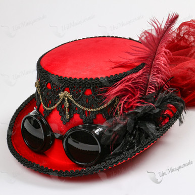 Steampunk Halloween Laces Feather Top 