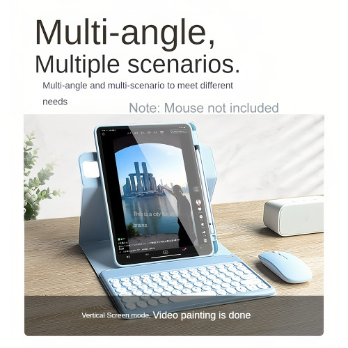 Magnetic Rotating Detachable TabletCase, Multi-Angle Multi-Scene, Strong Magnetic Adsorption, Removable Keyboard, Dirt-Resistant Durable, Long Battery Life, High Compatibility, for iPad 10 Generation