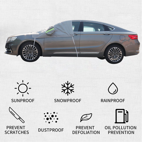 [通拓商品]Vislone Car Windshield Cover Anti-Snow Ice Sun Shade Protector Waterproof Anti-UV Anti-Freezing Rainproof Fits Most Cars