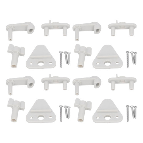 4 Set Pontoon Boat Gate Latch Kit ABS Square Frame Pontoon Boat Replacement Door Latches for Left Right 1 to 1.25in