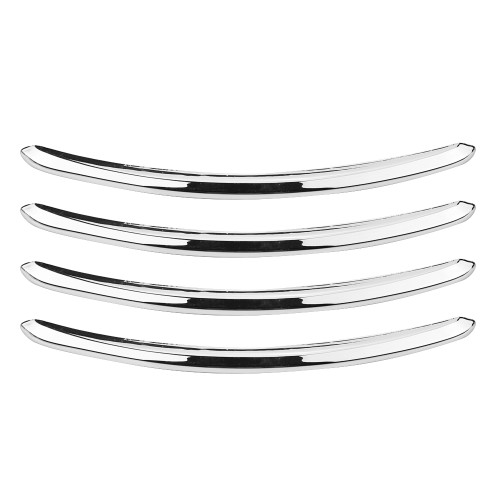 4pcs Chrome Rear Fender Tip Accents for Street ​Glide FLHX​ FLTRX 06-17 (Silver)