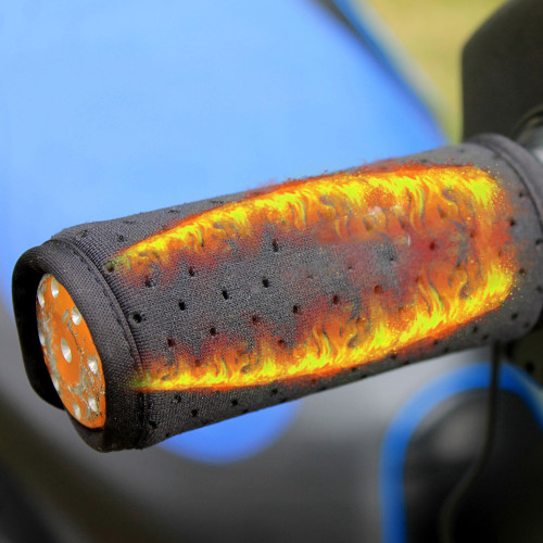 IZTOSS Motorcycle Electric Heating Handlebar Warmer, Scooter USB Heated Grips Covers Handlebar 7/8''-11/5''(22-30mm) Warmer Sleeves, Handlebar Heater with Switch Control