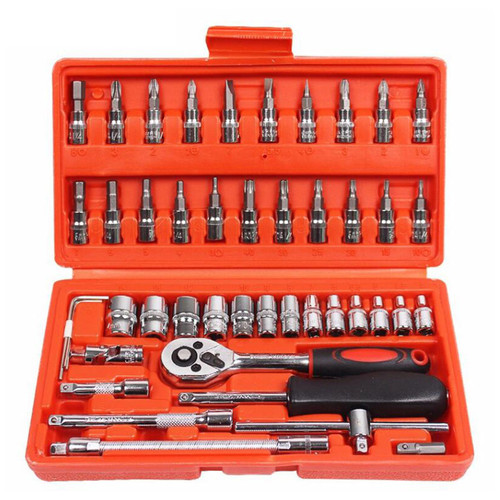 Ratchet Socket Wrench Set Mechanic Hand Tool Kit with Case Multifunction Household Repair Tools Kit