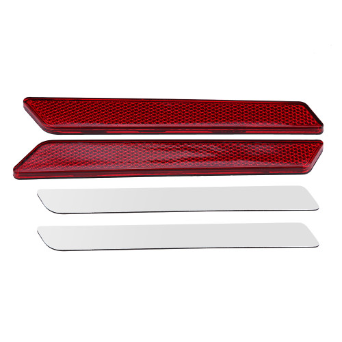 Pair of Hard Saddlebag Latch Cover Reflectors for FLHT FLT FLHX 2014-2017 Red