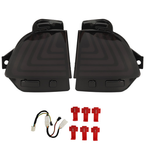 1 Pair Rear Bumper Light Waterproof Integrated Brake Turn Signal Running Lamp DC 12V Fit for LX 570 2016 to 2019 Black
