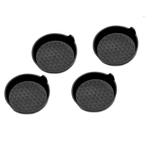 4Pcs Car Coasters TPE Cup Holder Coasters Universal Removable Vehicle Coasters