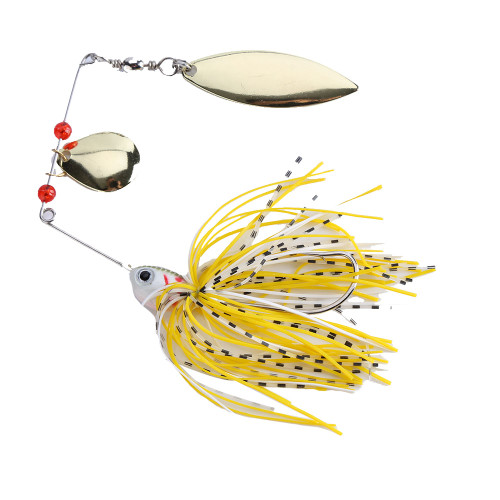 1pcs 3D Eyes Spinner Fluff Fishing Lure With Metal Sequins (#4)