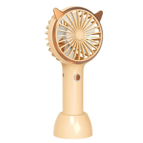 Handheld Fan Portable Rechargeable Quiet Mini Fan  Desk Fan with Base Colorful Light for Summer Indoor Outdoor Activities