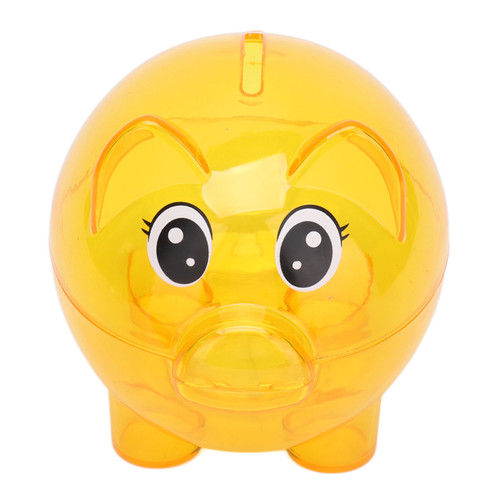 Transparent Plastic Money Saving Box Break Resistance Pig Shaped Piggy Bank for ChildrenL