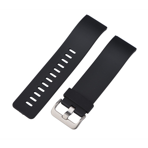 TPU Twill Watchband Watch Strap Replacement Wristband for Fitbit Blaze(black S)