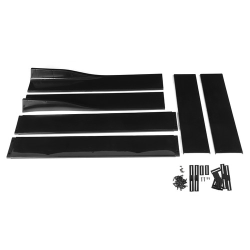 Side Skirt Winglet Splitters Diffuser Glossy Black for Car Sedan Coupe 2 Door 4 Door Universal