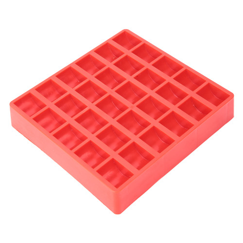 300 Coins Capacity Storage Box ABS Material Cash Coin Case 30 Compartment Cashier Box(Red)