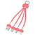 Multi Charging Cable Silicone Keychain 3 in 1 Charge Cable Compatible for Micro USB/Type C