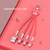 Multi Charging Cable Silicone Keychain 3 in 1 Charge Cable Compatible for Micro USB/Type C