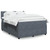 vidaXL Posteľný rám boxspring s matracom tmavosivý 140x190 cm zamat