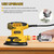 Detail Sander 13,000 OPM Compact Electric Sander with Dust Collector 220W 1.6Amp Power Sander with 20PCS Sanderpapers and Transparent Dust Box for Tight Spaces Woodworking