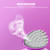 3pcs Shampoo Brush WetDry Use Shower Scalp Massager Brush AntiSlip Hair Washing Comb(Purple )