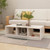 vidaXL Coffee Table White 43.3"x19.7"x13.4" Solid Pinewood