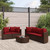 vidaXL 6 Piece Patio Sofa Set with Cushions Brown Poly Rattan