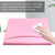 Zippered Padfolio A4 PU Leather Portfolio Organizer with Calculator for Interview Resume Document Planner Agenda Schedule Tablet Sleeve Holder for Men Women Businessman - Pink