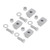 4 Sets Bed Rails T Slot Nut Screw Kit 3/8in‑16 Stainless Steel Replacement for Tacoma Tundra Trailer Pickup Truck