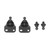 4pcs Bonnet Boot Gas Strut Brackets Ball Stud Mounting Bracket Replacement for Nissan 350Z Coupe Hatchback 2003‑2008