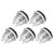 5Pcs Button Switch Stainless Steel Flat Top Button with LED Self Reset Power Accessories 12mmAC220V Red