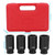 4pcs 6 Point 1/2in DR Front Back Wheel Drive Axle Nut Deep Impact Socket Accessory