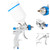 HVLP Paint Spray Guns Kit 600CC Capacity Gravity Feed Automobile Painting Sprayer with 3 Nozzles