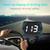 Head Up Display, GPS Speedometer Universal Car Heads-up Display 3 Inch MPH Speed Meter with Compass Overspeed Alarm for All Vehicles, Plug and Play