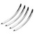 4pcs Chrome Rear Fender Tip Accents for Street ​Glide FLHX​ FLTRX 06-17 (Silver)