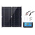 Portable 300W Solar Flexible Panel Kits Monocrystalline Silicon Solar Panel with 50A Controller Dual USB Charging Port DC5521 Battery Clamp Interface for Charging 5V Mobile Phones Sports Cameras, 12V Vehicles Ships Batteries