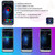 LED Rock Lights 8pcs Multicolor LED Lights Brightness Adjustment Waterproof with APP BT Sync with Music Function for SUV ATV UTV