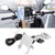 Motorcycle Waterproof Phone Bracket with USB Power Charger Mount HolderSilver-Gray Handlebar DC12-24V