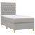 vidaXL Boxspring posteľ s matracom bledosivý 100x200 cm látka
