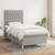 vidaXL Boxspring posteľ s matracom bledosivý 100x200 cm látka