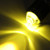 H4 LED Motorcycle Headlight 3500lm 30W High Brightness Motorbike Spotlights Headlamp(Yellow White Light Color 3000K LowBeam )