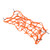 Motorcycle Helmet Mesh Latex Filament for Electric Vehicles Sports Cars OffRoad(Orange )