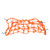 Motorcycle Helmet Mesh Latex Filament for Electric Vehicles Sports Cars OffRoad(Orange )