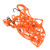 Motorcycle Helmet Mesh Latex Filament for Electric Vehicles Sports Cars OffRoad(Orange )