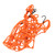Motorcycle Helmet Mesh Latex Filament for Electric Vehicles Sports Cars OffRoad(Orange )