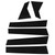 6 Pcs Side Door Window Cover Trim Glossy Black Pillar Posts Decal Sticker for Civic Sedan 10th Gen 2016‑2021